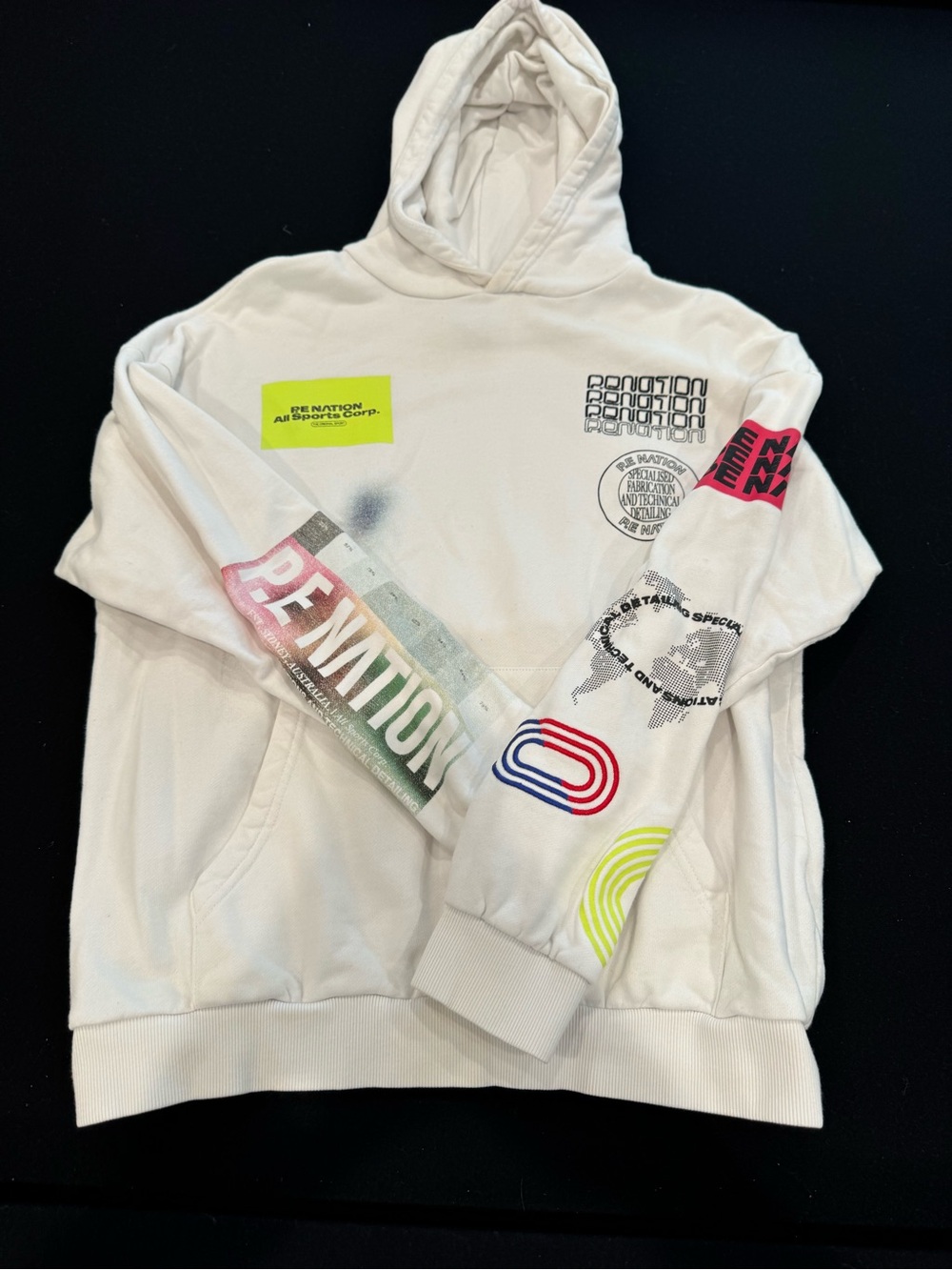 P.E Nation Off-White Hoodie Tag Detail
